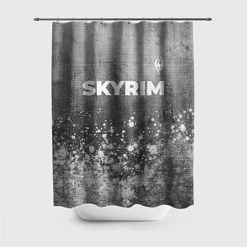 Шторка для ванной Skyrim - grey gradient посередине / 3D-принт – фото 1