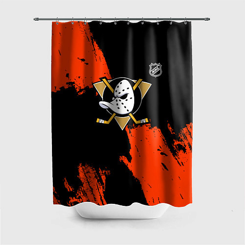 Шторка для ванной Анахайм Дакс - оранжевая краска / 3D-принт – фото 1