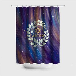 Шторка для ванной Astro лого в венке из листьев