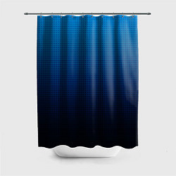 Шторка для ванной Из голубого в чёрный градиент с точками