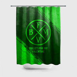 Шторка для душа Bullet For My Valentine - green gradient, цвет: 3D-принт