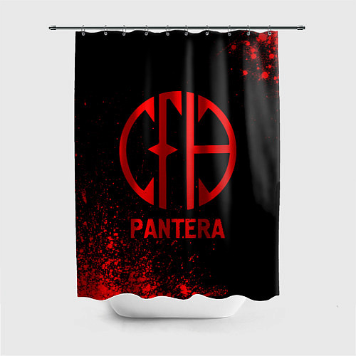 Шторка для ванной Pantera - red gradient / 3D-принт – фото 1