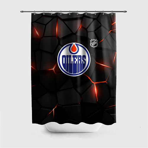Шторка для ванной Эдмонтон Ойлерз - НХЛ хоккей / 3D-принт – фото 1