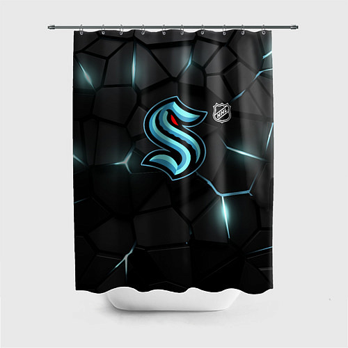 Шторка для ванной Сиэтл Кракен - НХЛ хоккей / 3D-принт – фото 1
