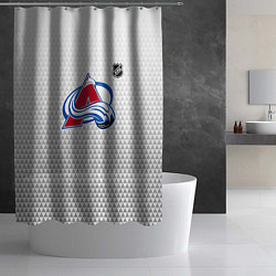 Шторка для душа Колорадо Эвеланш - белый геометрический градиент, цвет: 3D-принт — фото 2