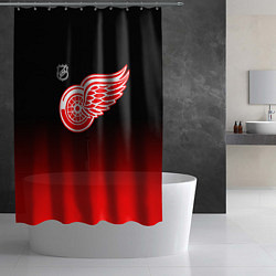 Шторка для душа Детройт Ред Уингз - градиент, цвет: 3D-принт — фото 2
