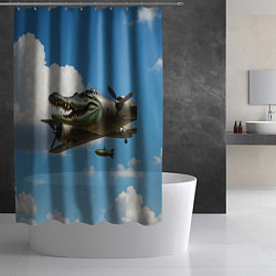 Шторка для душа Бомбардиро крокодило, цвет: 3D-принт — фото 2