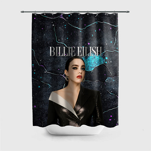 Шторка для ванной Билли Айлиш в деловом костюме / 3D-принт – фото 1