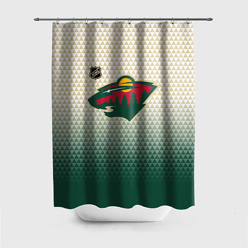 Шторка для ванной Миннесота Уайлд - геометрический градиент / 3D-принт – фото 1
