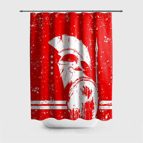 Шторка для ванной Спартак - воин спарты / 3D-принт – фото 1