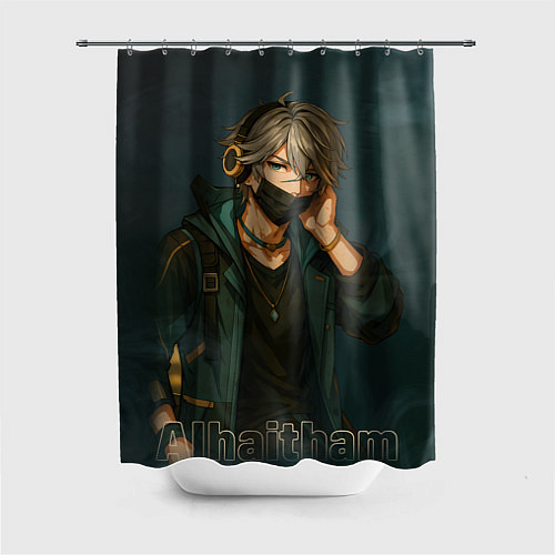 Шторка для ванной Аль-Хайтам в маске / 3D-принт – фото 1