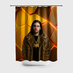 Шторка для ванной Bones с цепью в шубе