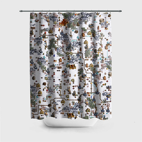 Шторка для ванной Земли Башни - Герои 3 / 3D-принт – фото 1