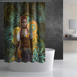 Шторка для душа Стимпанк приключения, цвет: 3D-принт — фото 2