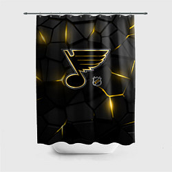 Шторка для душа Сент Луис Блюз - плиты с подсветкой, цвет: 3D-принт