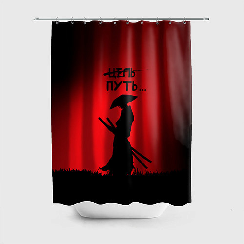 Шторка для ванной Самурай на пути / 3D-принт – фото 1