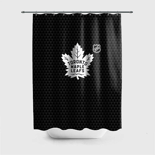 Шторка для ванной Торонто Мейпл Лифс - черные треугольники / 3D-принт – фото 1