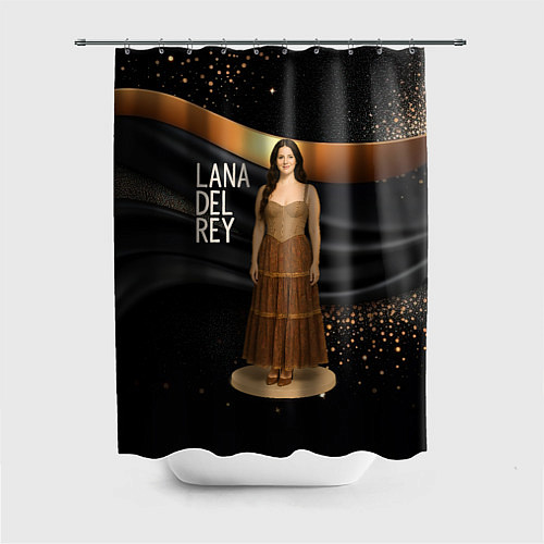 Шторка для ванной Lana Del Rey в ретро платье / 3D-принт – фото 1