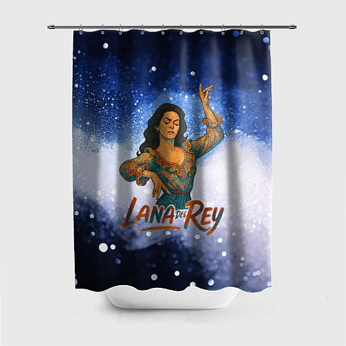 Шторка для ванной Lana Del Rey танцует / 3D-принт – фото 1