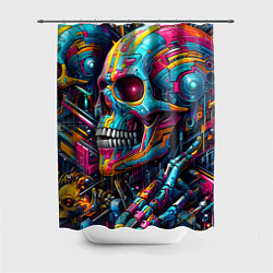 Шторка для ванной Cyber skull - pattern