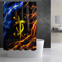 Шторка для душа Doom молнии шторм, цвет: 3D-принт — фото 2