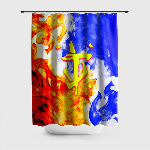 Шторка для ванной Doom битва огня / 3D-принт – фото 1