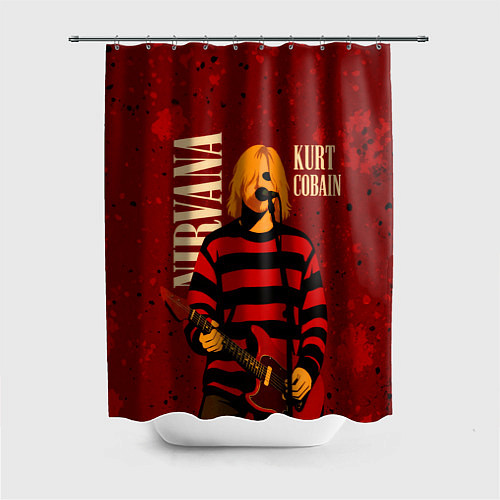 Шторка для ванной Нирвана, гранж из 90-х / 3D-принт – фото 1