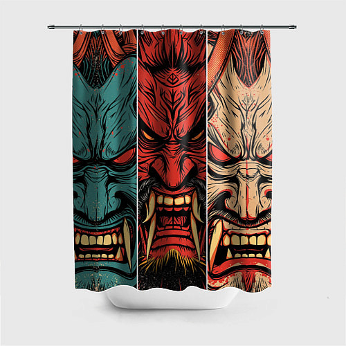 Шторка для ванной Demons Oni - neuroart / 3D-принт – фото 1