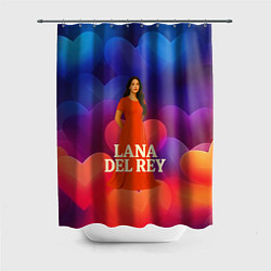 Шторка для ванной Lana Del Rey на фоне сердечек