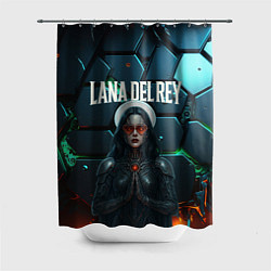 Шторка для душа Lana Del Rey в стиле киберпанка, цвет: 3D-принт
