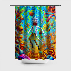Шторка для ванной Кошмарный сон Рика Санчеса - нейроарт фантазия