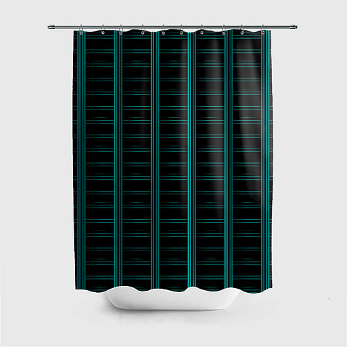 Шторка для ванной Color blue dark stripe / 3D-принт – фото 1