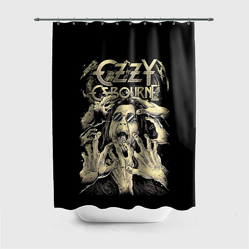 Шторка для ванной Ozzy Osbourne - head and hands / 3D-принт – фото 1