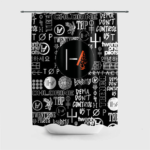 Шторка для ванной Twenty one pilots rock logo / 3D-принт – фото 1