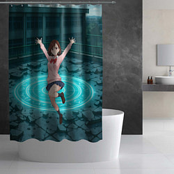 Шторка для душа Радостная Сиратори Айра в прыжке, цвет: 3D-принт — фото 2