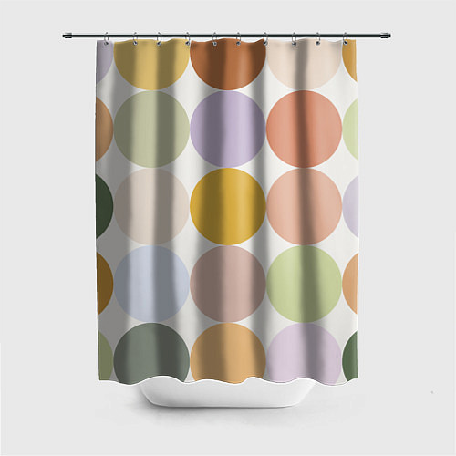 Шторка для ванной Цветочный горошек / 3D-принт – фото 1