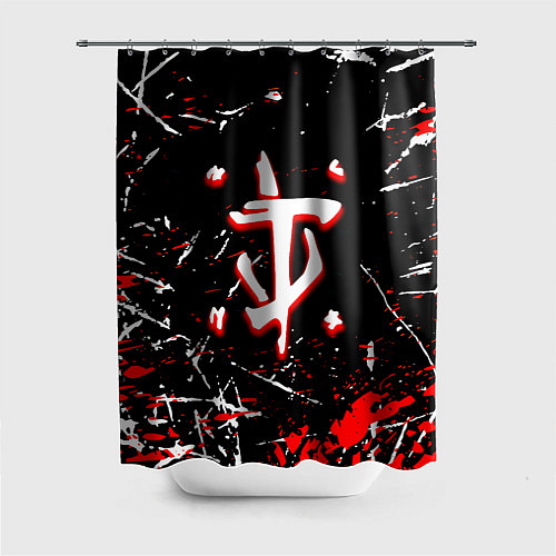 Шторка для ванной Doom краски штрихи / 3D-принт – фото 1