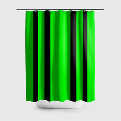 Шторка для ванной Color black and green stripes