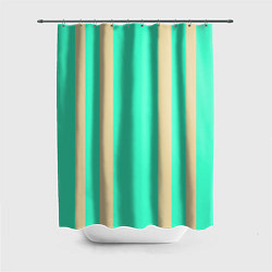 Шторка для ванной Color blue beige stripes