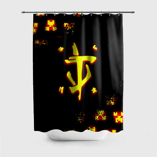 Шторка для ванной Doom x minecraft / 3D-принт – фото 1