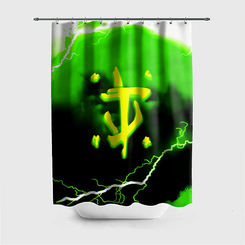 Шторка для ванной Doom шторм кислотное лого / 3D-принт – фото 1