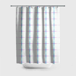 Шторка для ванной Color white blue stripes