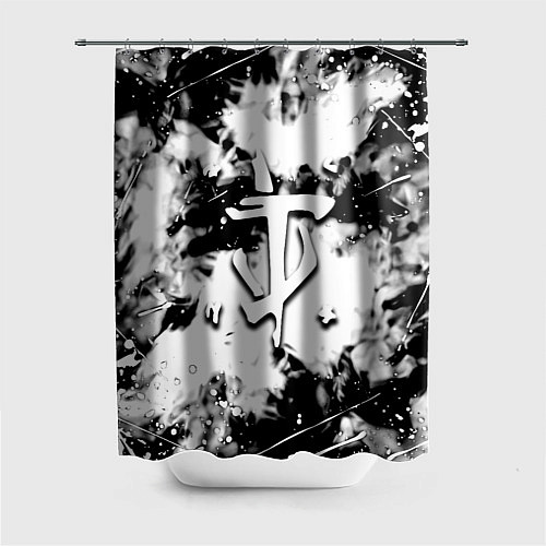 Шторка для ванной Doom краски всплеск белые / 3D-принт – фото 1