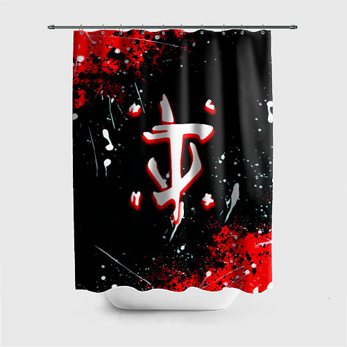 Шторка для ванной Doom краски абстракция / 3D-принт – фото 1