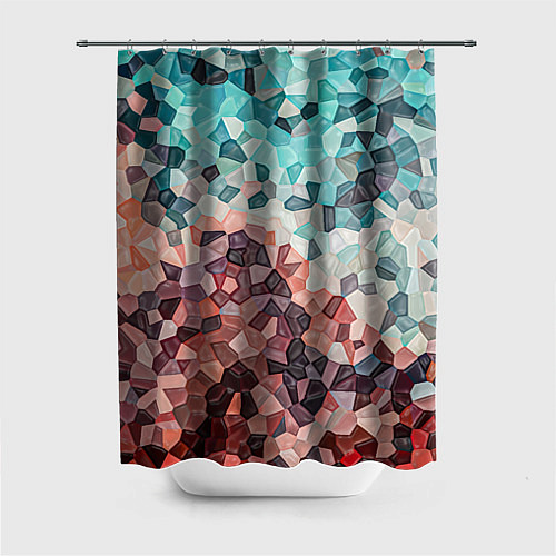 Шторка для ванной Мозаика воспоминаний - текстура / 3D-принт – фото 1