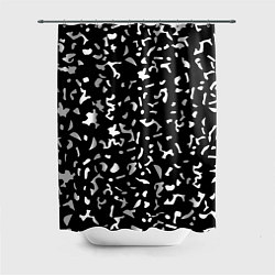 Шторка для ванной Черный камуфляж