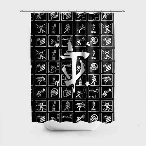 Шторка для ванной Doom x portal / 3D-принт – фото 1