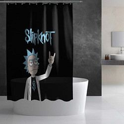 Шторка для душа Slipknot и Рик Санчес из Рик и Морти, цвет: 3D-принт — фото 2