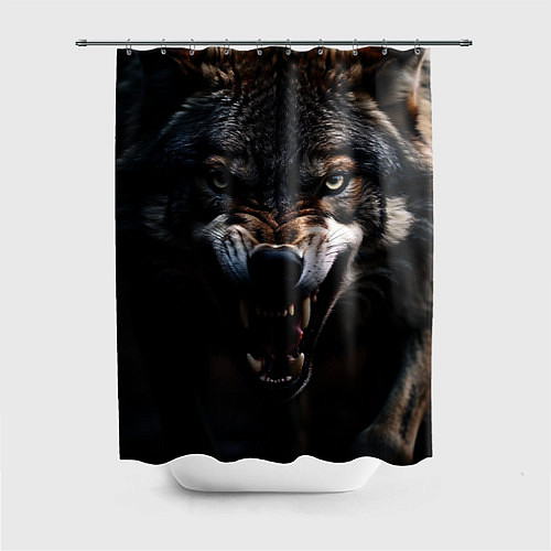Шторка для ванной Волчара / 3D-принт – фото 1