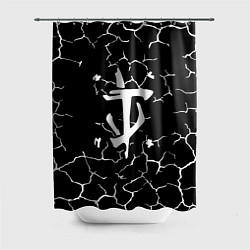 Шторка для ванной Doom трещины текстура